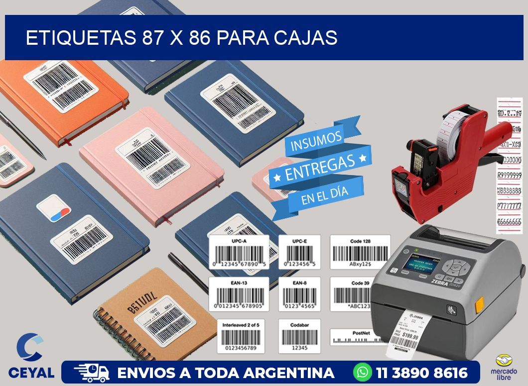 ETIQUETAS 87 x 86 PARA CAJAS