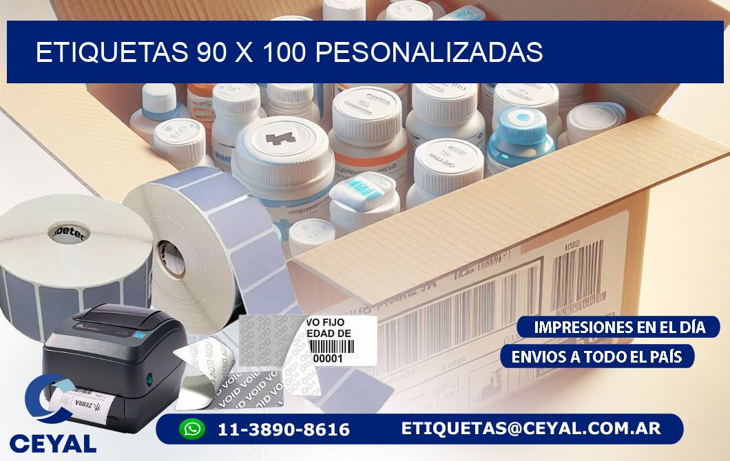 ETIQUETAS 90 x 100 PESONALIZADAS