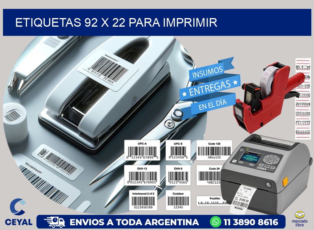 ETIQUETAS 92 x 22 PARA IMPRIMIR