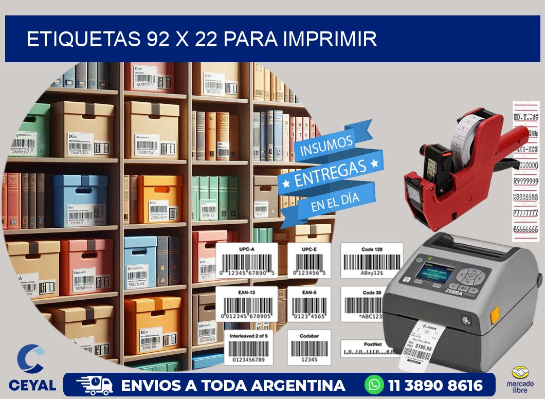 ETIQUETAS 92 x 22 PARA IMPRIMIR