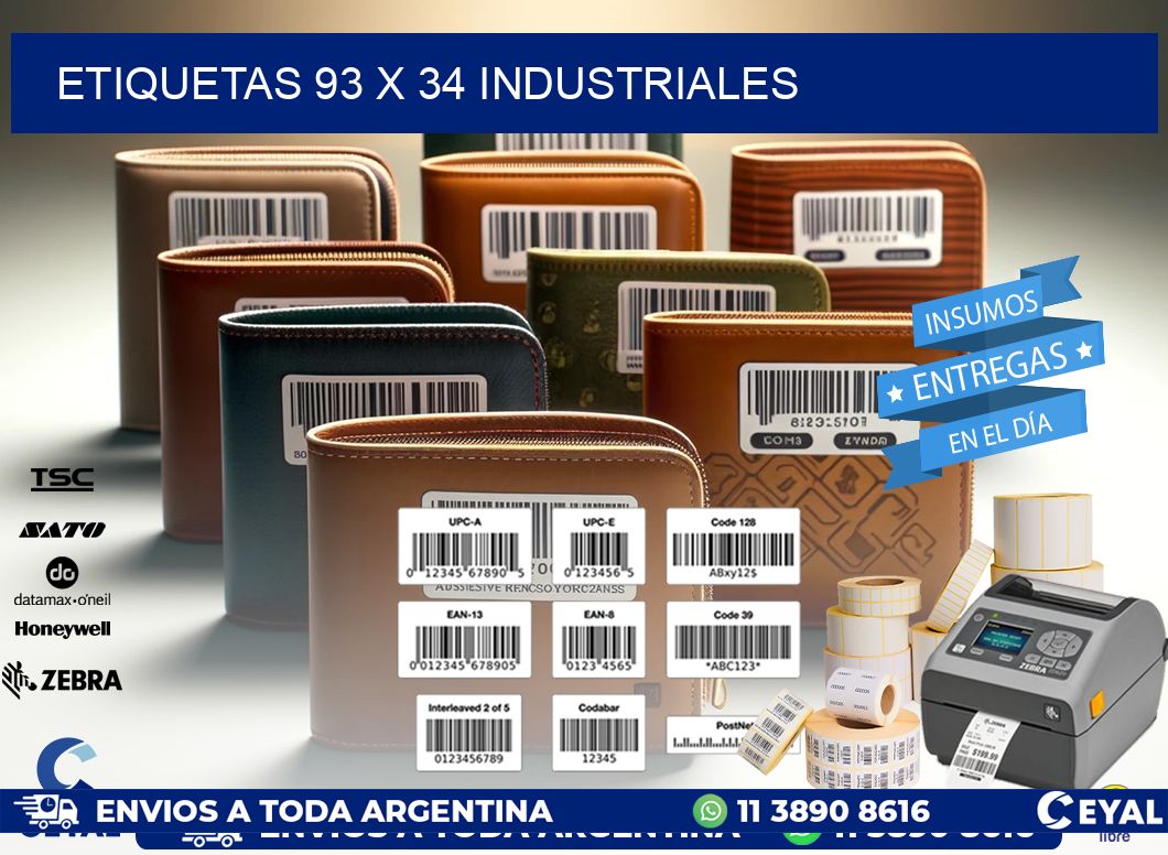 ETIQUETAS 93 x 34 INDUSTRIALES