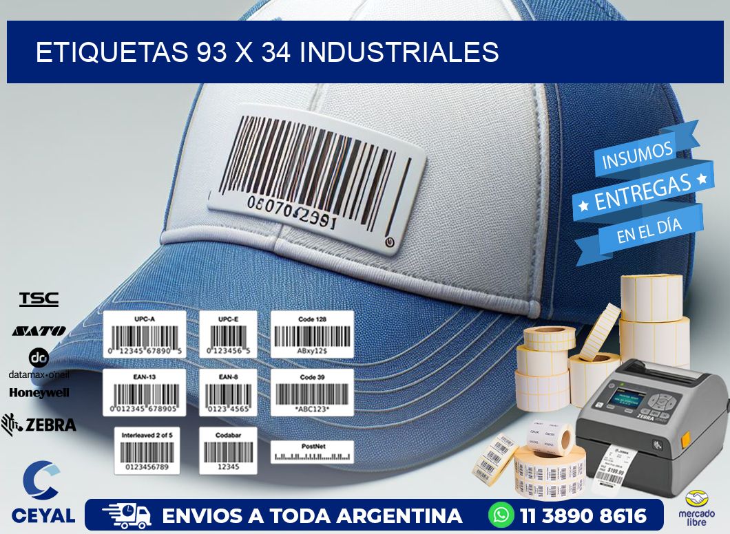 ETIQUETAS 93 x 34 INDUSTRIALES