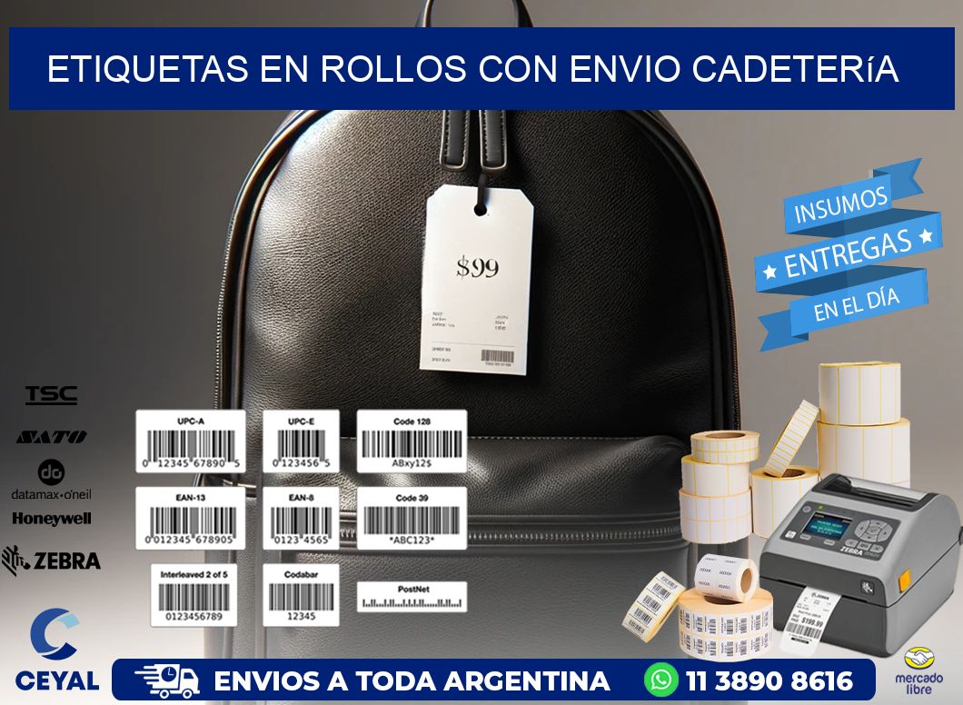 ETIQUETAS EN ROLLOS CON ENVIO Cadetería