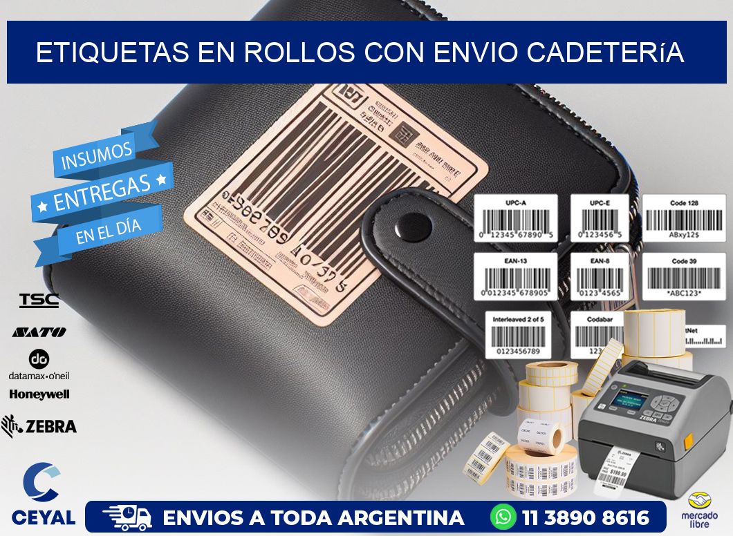 ETIQUETAS EN ROLLOS CON ENVIO Cadetería