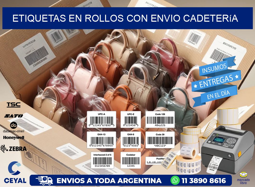 ETIQUETAS EN ROLLOS CON ENVIO Cadetería