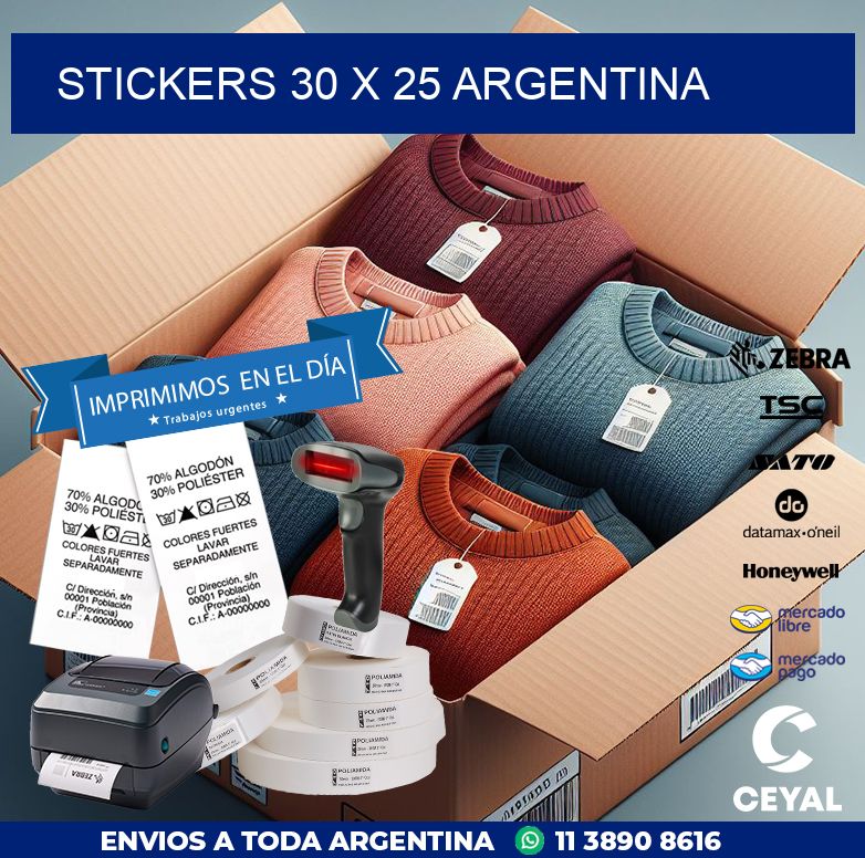 STICKERS 30 x 25 ARGENTINA