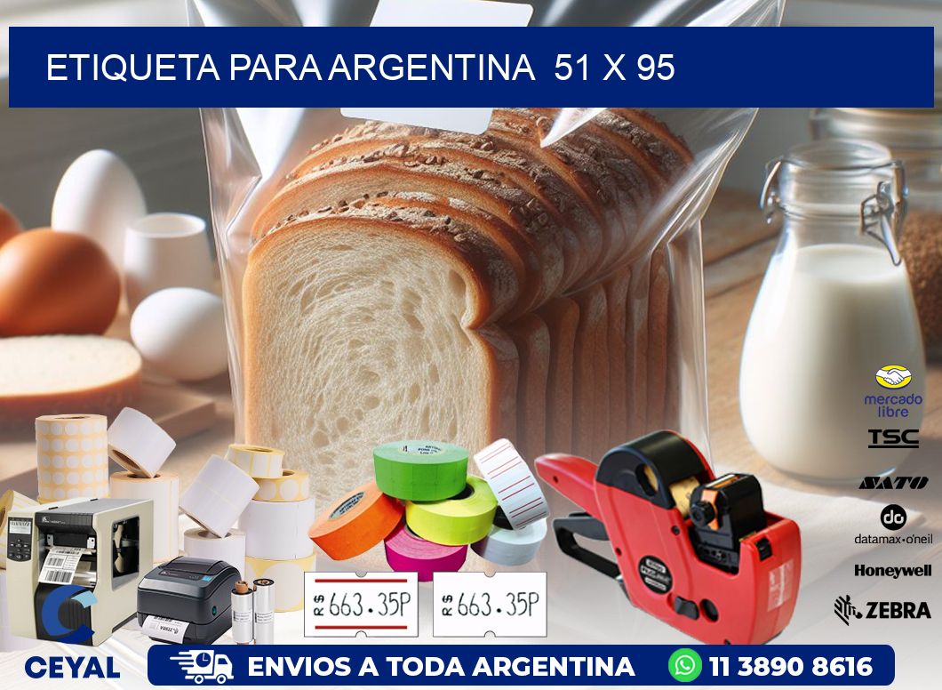 etiqueta para Argentina  51 x 95