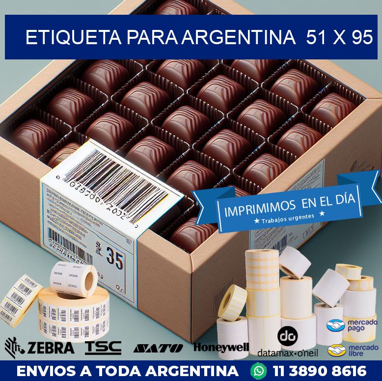 etiqueta para Argentina  51 x 95