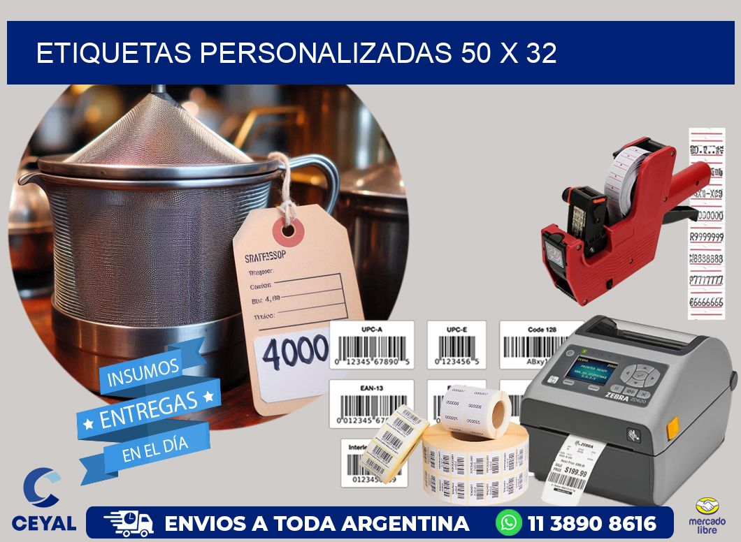 etiquetas personalizadas 50 x 32