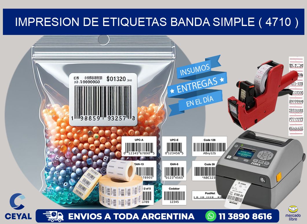 impresion de etiquetas banda simple ( 4710 )