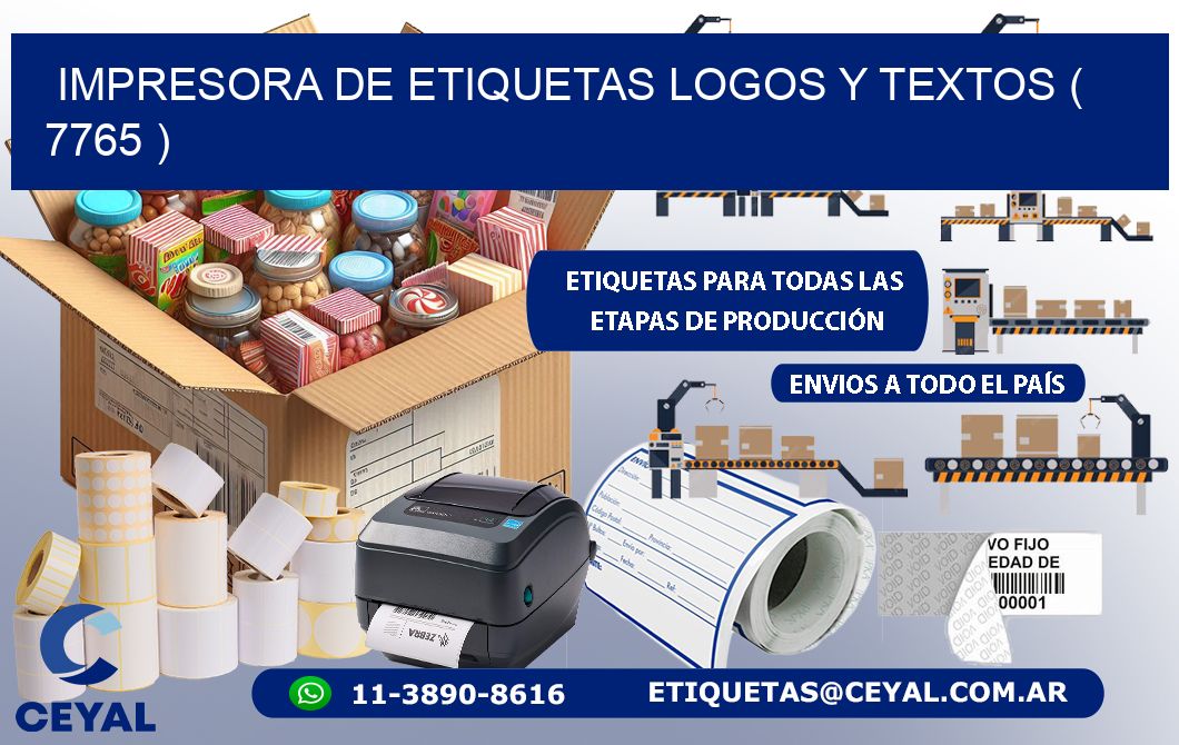 impresora de etiquetas logos y textos ( 7765 )