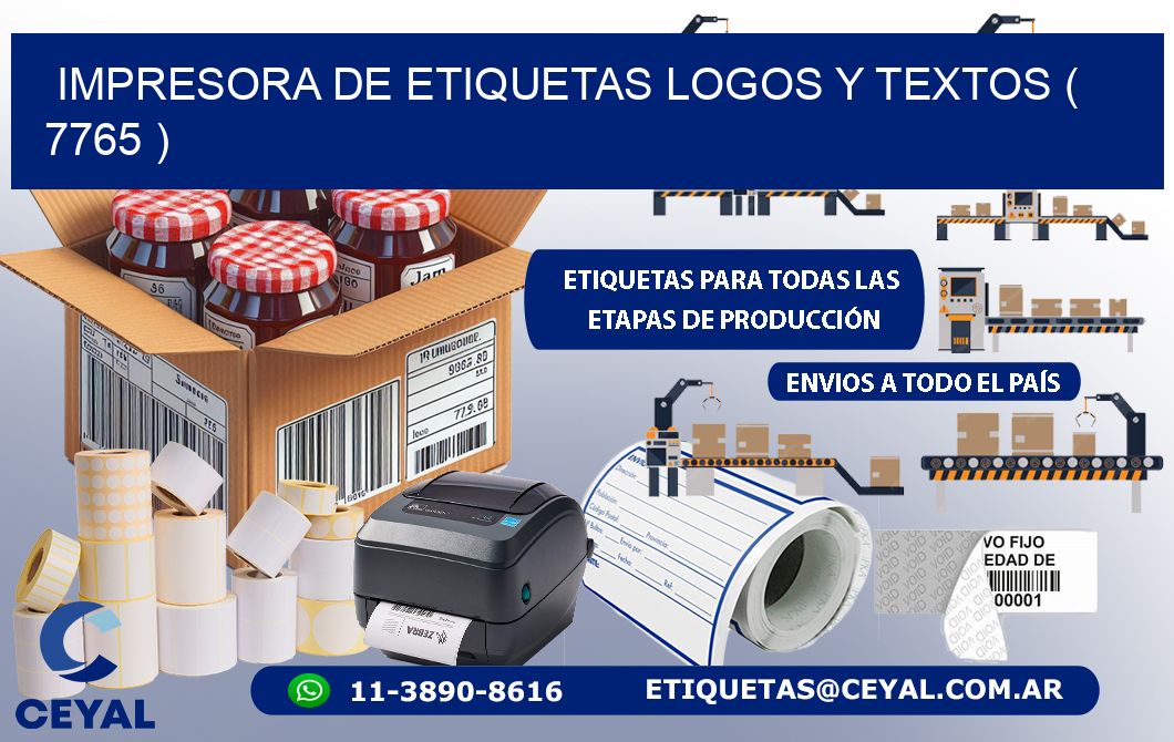 impresora de etiquetas logos y textos ( 7765 )