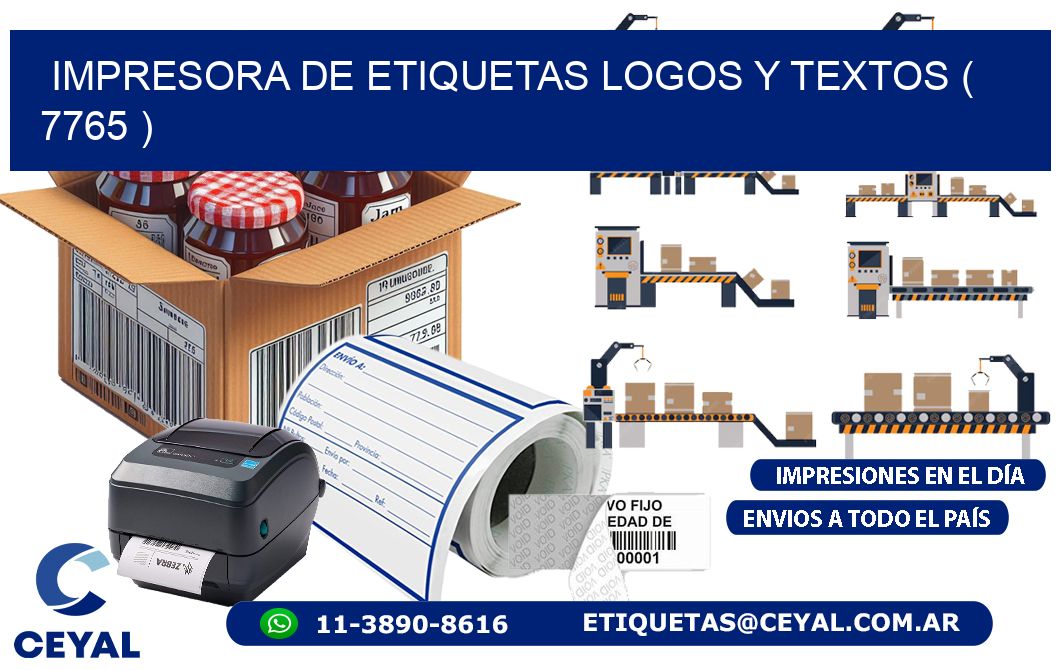 impresora de etiquetas logos y textos ( 7765 )