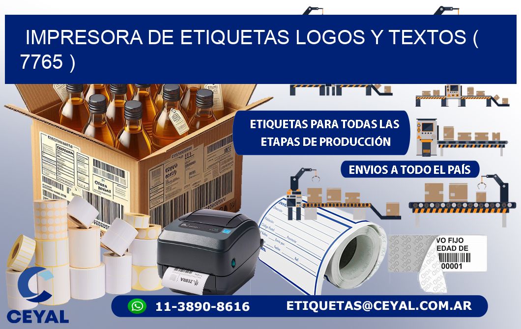 impresora de etiquetas logos y textos ( 7765 )