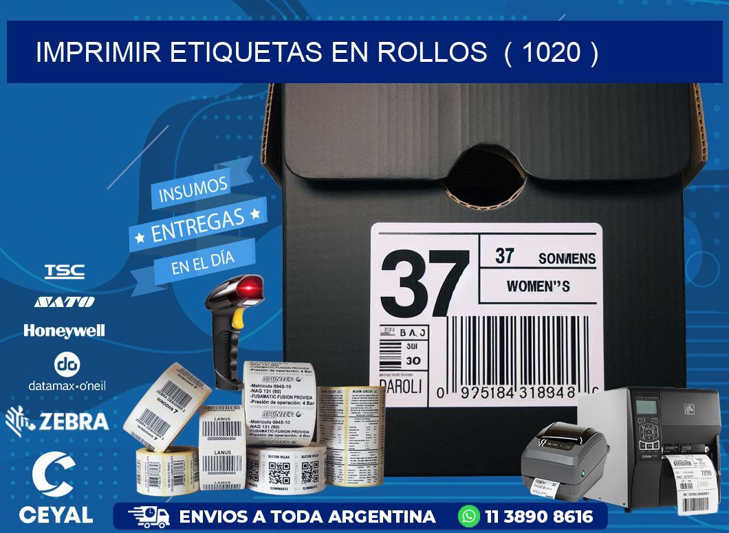 imprimir etiquetas en rollos  ( 1020 )