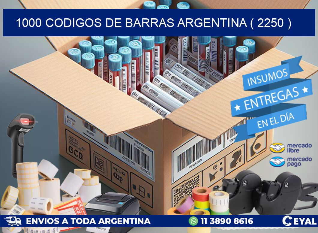 1000 codigos de barras argentina ( 2250 )