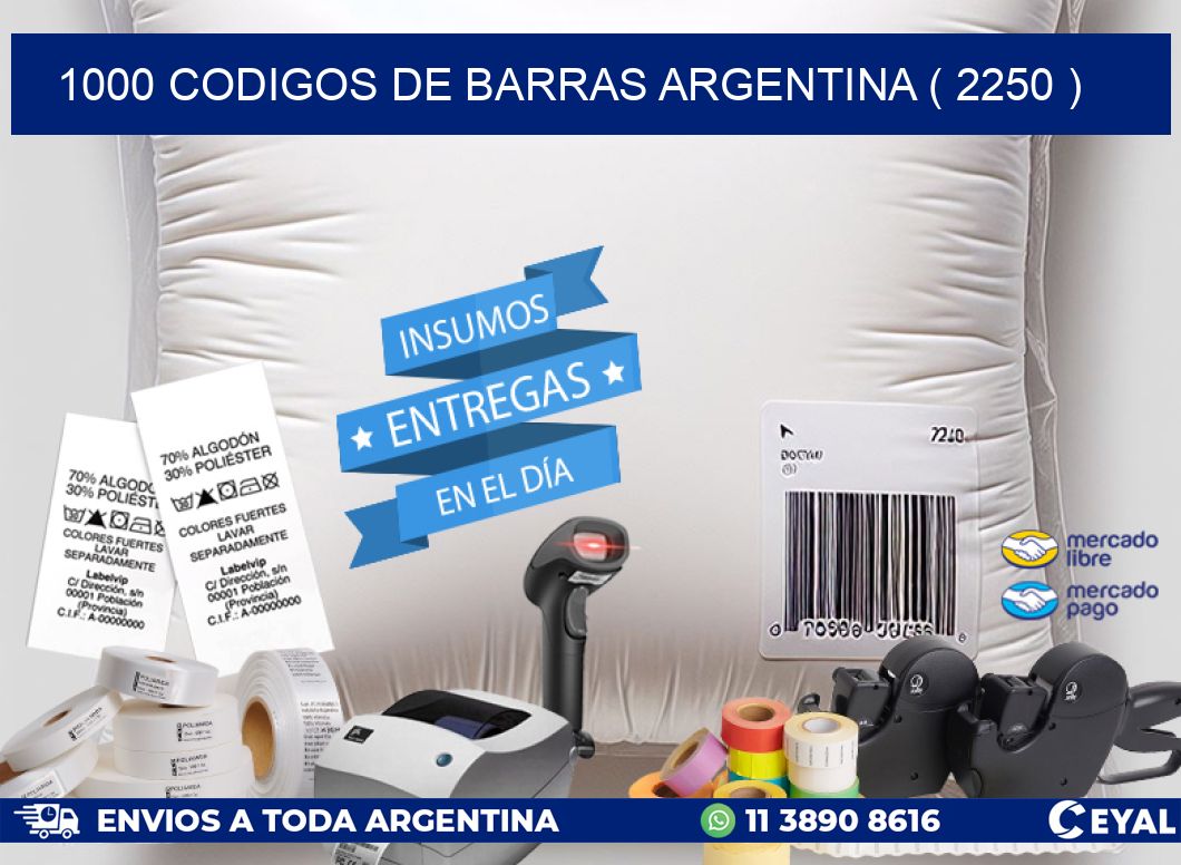 1000 codigos de barras argentina ( 2250 )