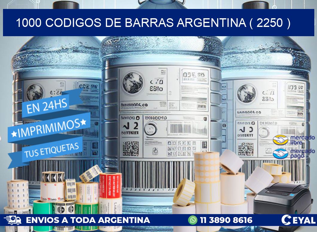 1000 codigos de barras argentina ( 2250 )