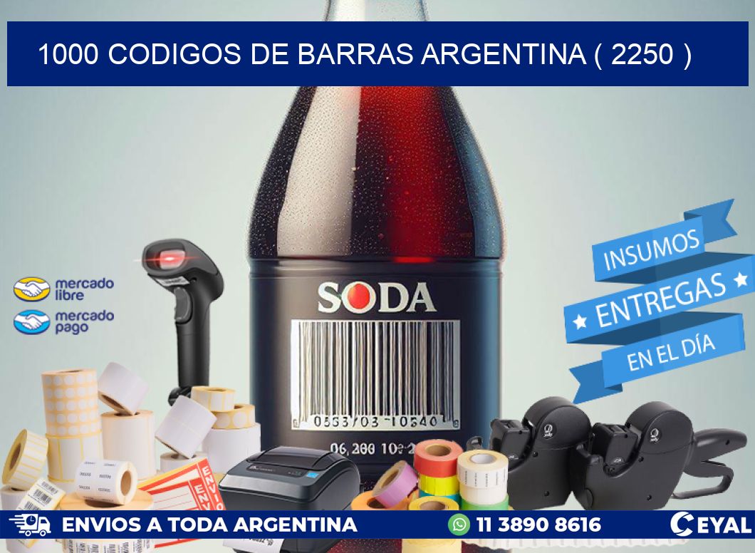 1000 codigos de barras argentina ( 2250 )