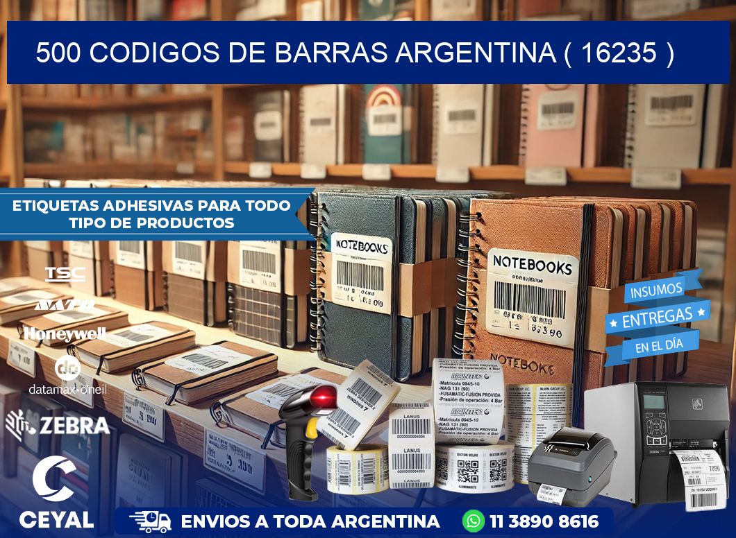 500 codigos de barras argentina ( 16235 )