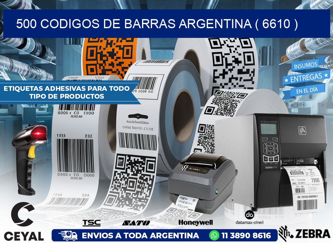 500 codigos de barras argentina ( 6610 )