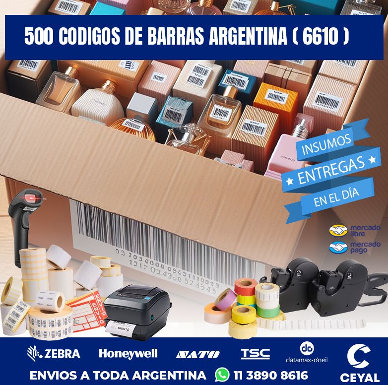 500 codigos de barras argentina ( 6610 )