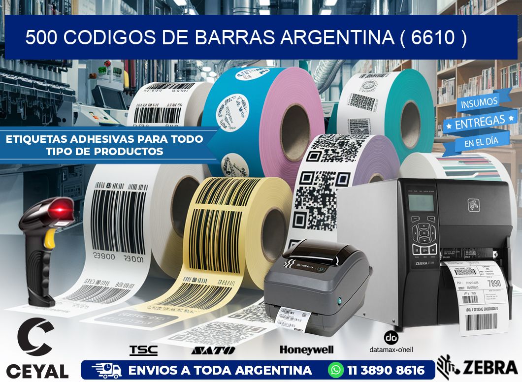 500 codigos de barras argentina ( 6610 )