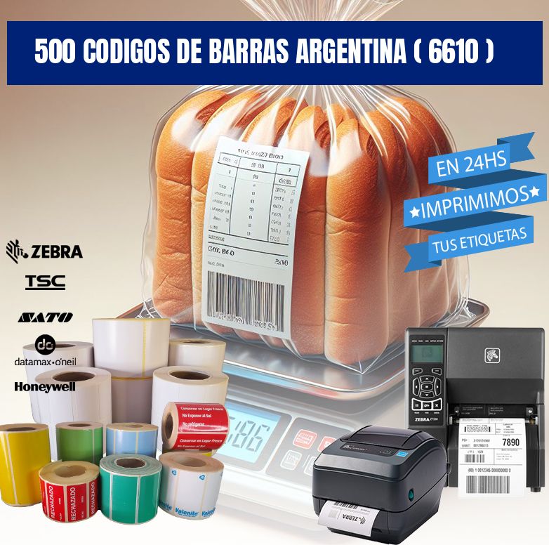 500 codigos de barras argentina ( 6610 )