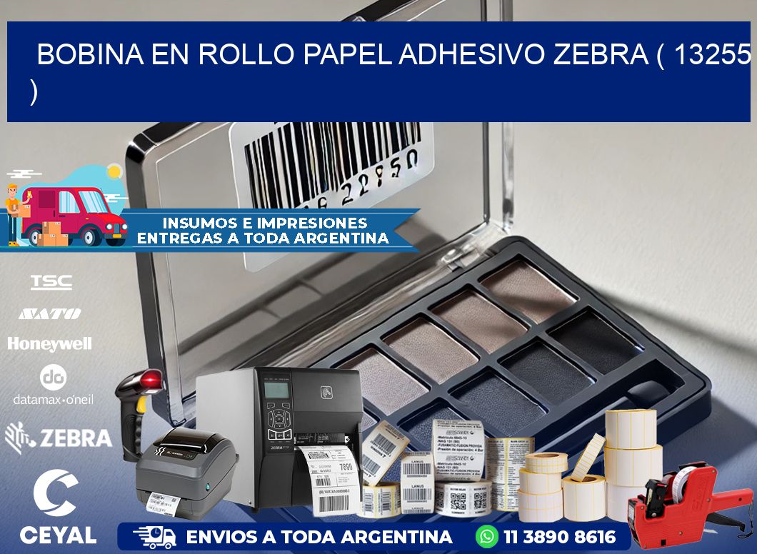 BOBINA EN ROLLO PAPEL ADHESIVO ZEBRA ( 13255 )