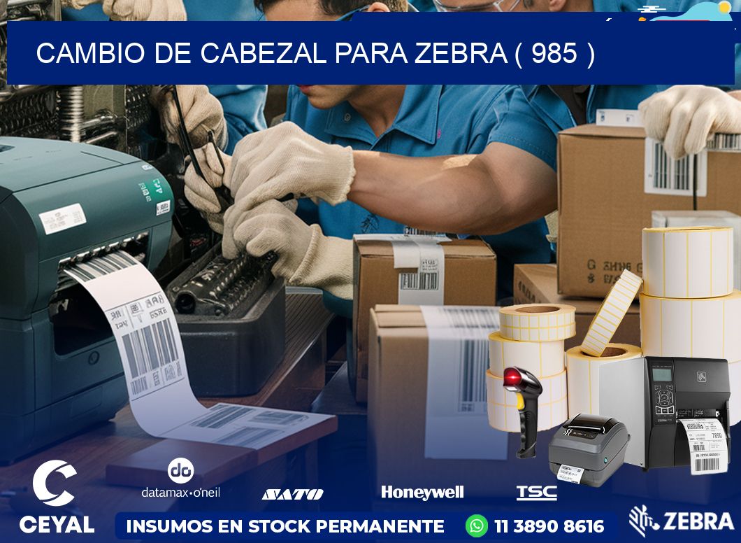 CAMBIO DE CABEZAL PARA ZEBRA ( 985 )