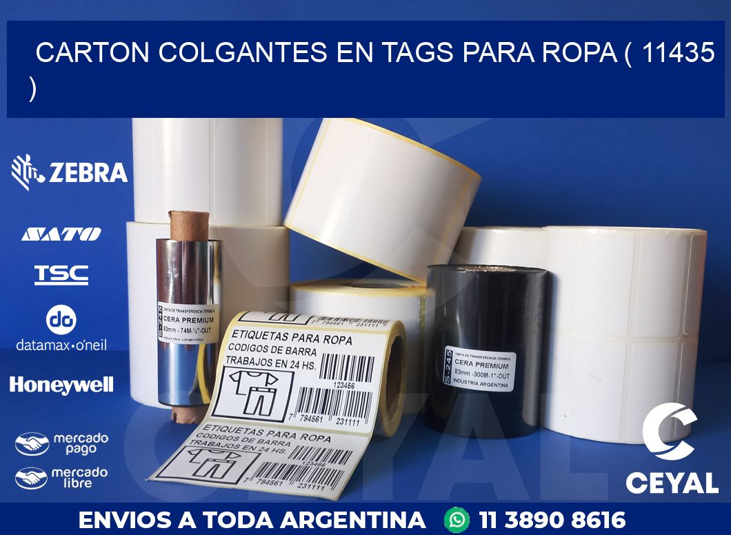 CARTON COLGANTES EN TAGS PARA ROPA ( 11435 )