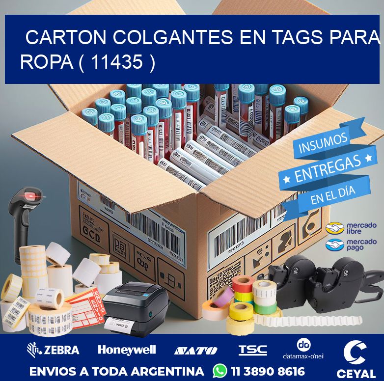 CARTON COLGANTES EN TAGS PARA ROPA ( 11435 )