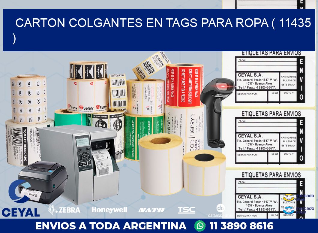 CARTON COLGANTES EN TAGS PARA ROPA ( 11435 )