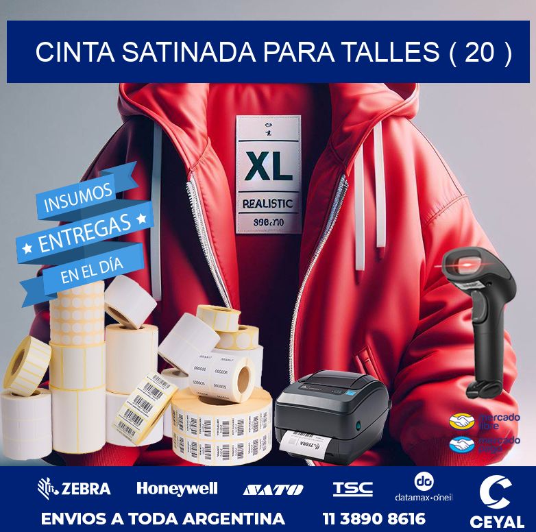 CINTA SATINADA PARA TALLES ( 20 )