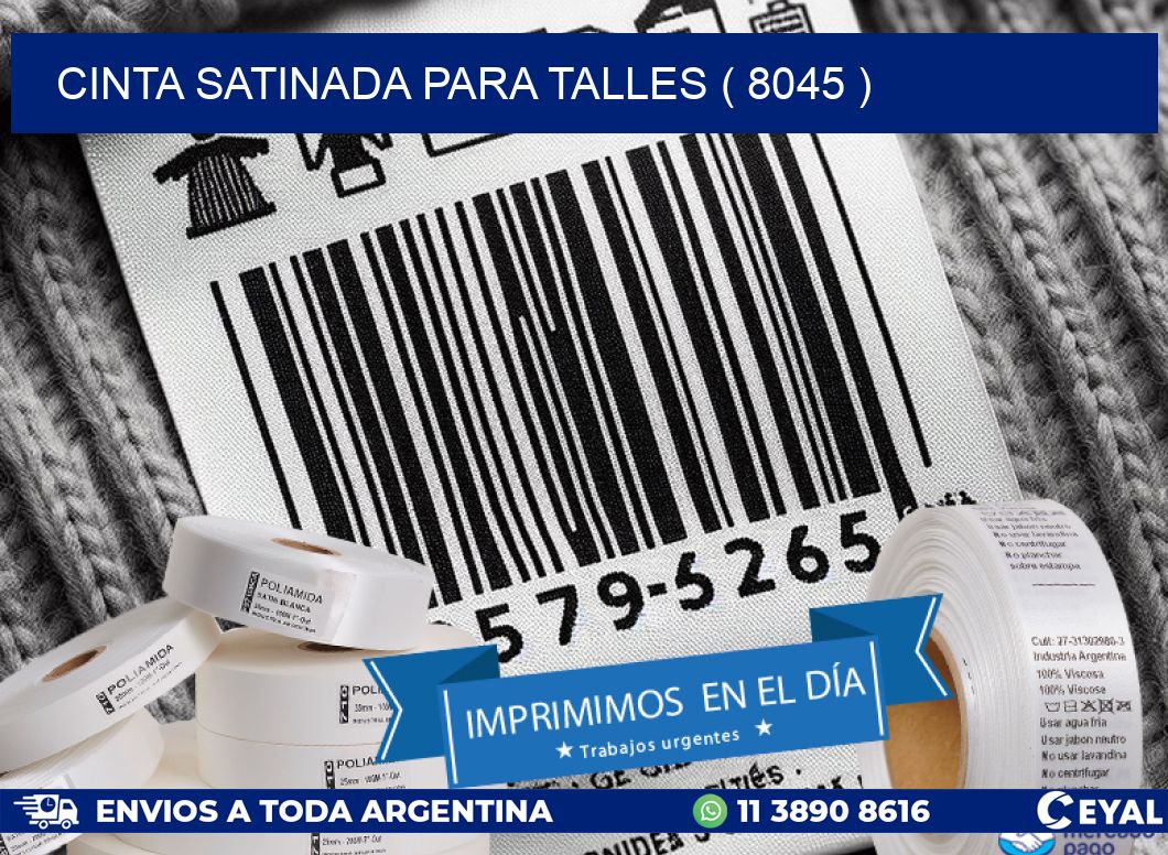 CINTA SATINADA PARA TALLES ( 8045 )