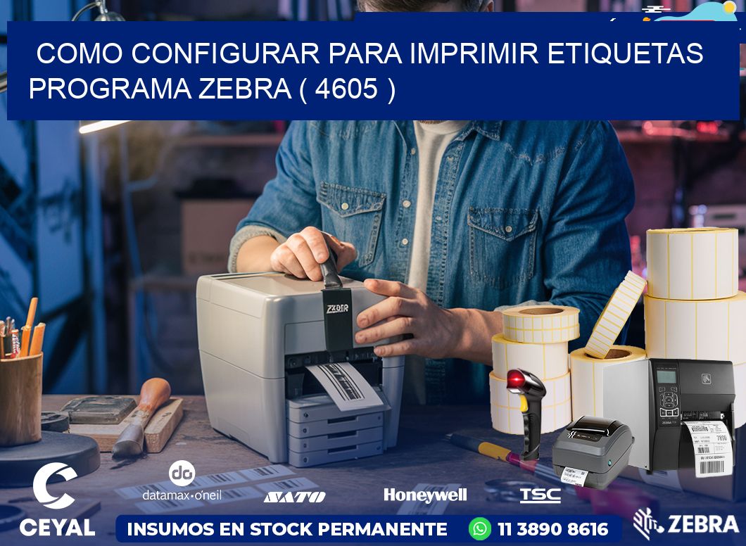 COMO CONFIGURAR PARA IMPRIMIR ETIQUETAS PROGRAMA ZEBRA ( 4605 )