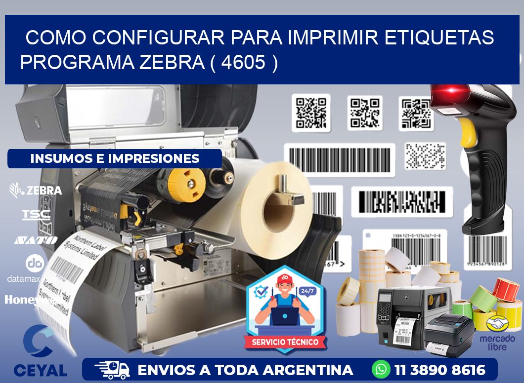 COMO CONFIGURAR PARA IMPRIMIR ETIQUETAS PROGRAMA ZEBRA ( 4605 )