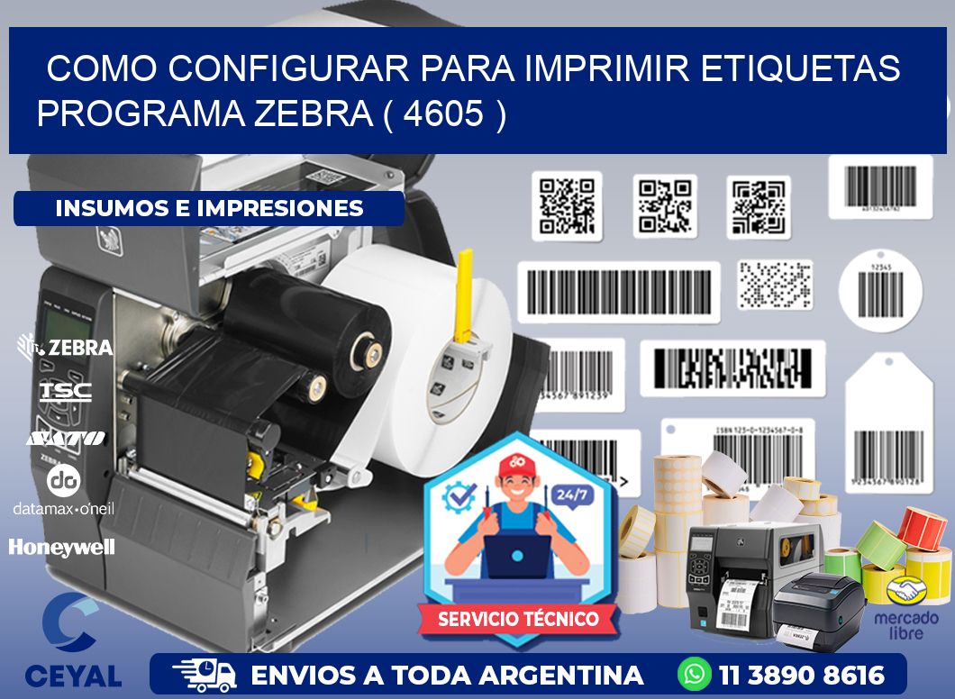 COMO CONFIGURAR PARA IMPRIMIR ETIQUETAS PROGRAMA ZEBRA ( 4605 )