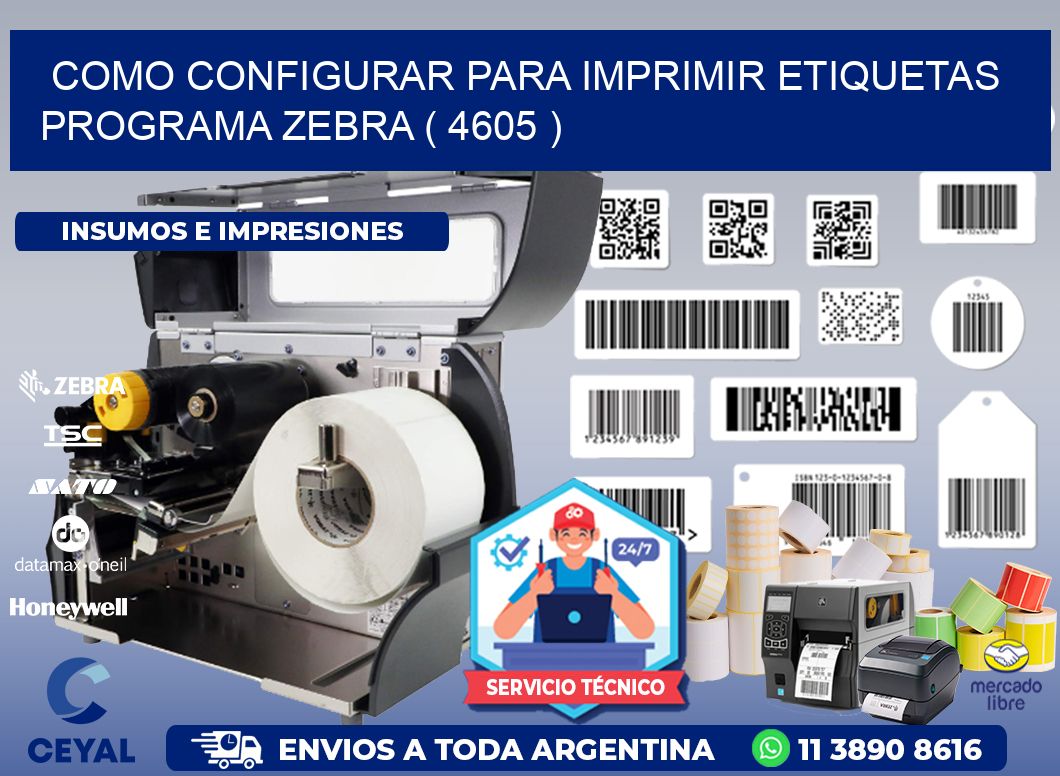 COMO CONFIGURAR PARA IMPRIMIR ETIQUETAS PROGRAMA ZEBRA ( 4605 )