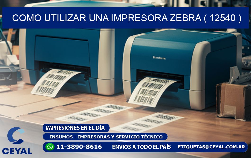 COMO UTILIZAR UNA IMPRESORA ZEBRA ( 12540 )