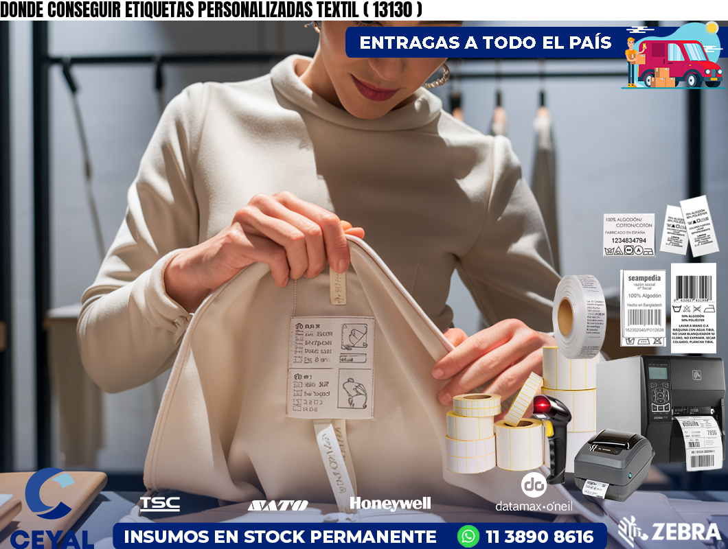 DONDE CONSEGUIR ETIQUETAS PERSONALIZADAS TEXTIL ( 13130 )