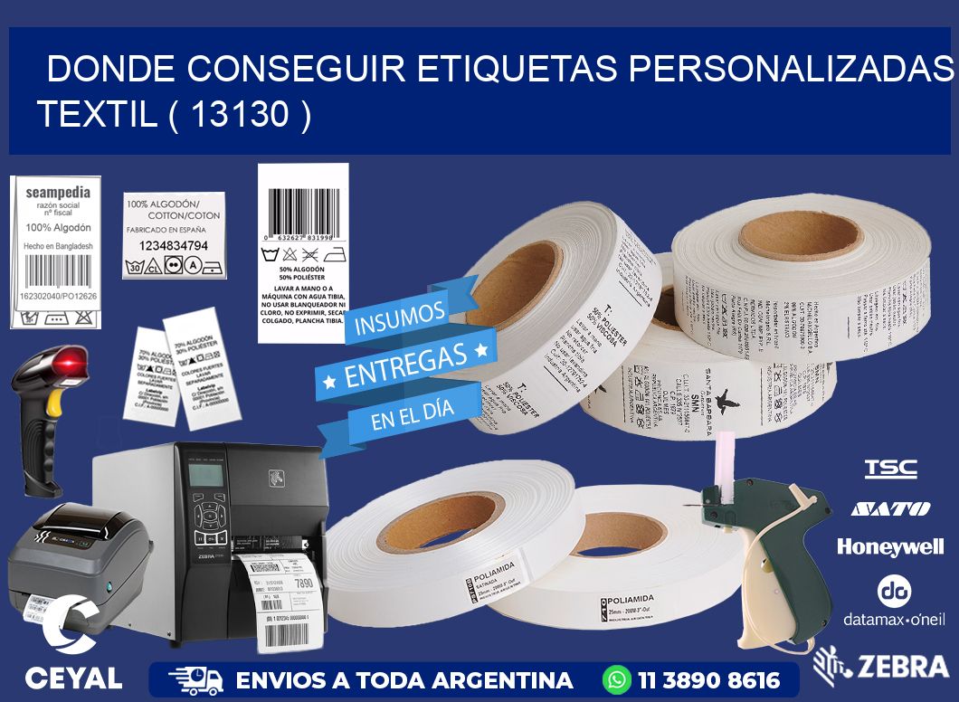 DONDE CONSEGUIR ETIQUETAS PERSONALIZADAS TEXTIL ( 13130 )