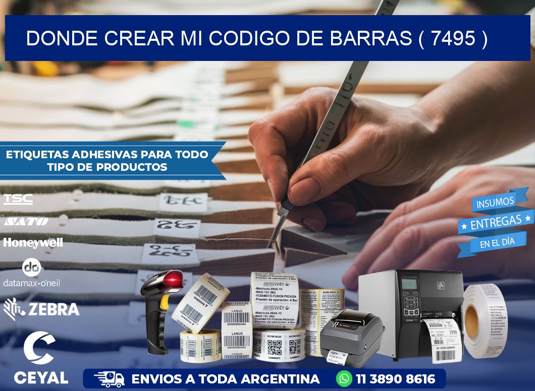 DONDE CREAR MI CODIGO DE BARRAS ( 7495 )