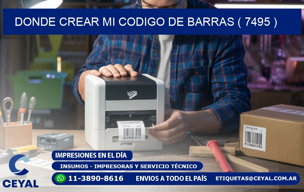 DONDE CREAR MI CODIGO DE BARRAS ( 7495 )