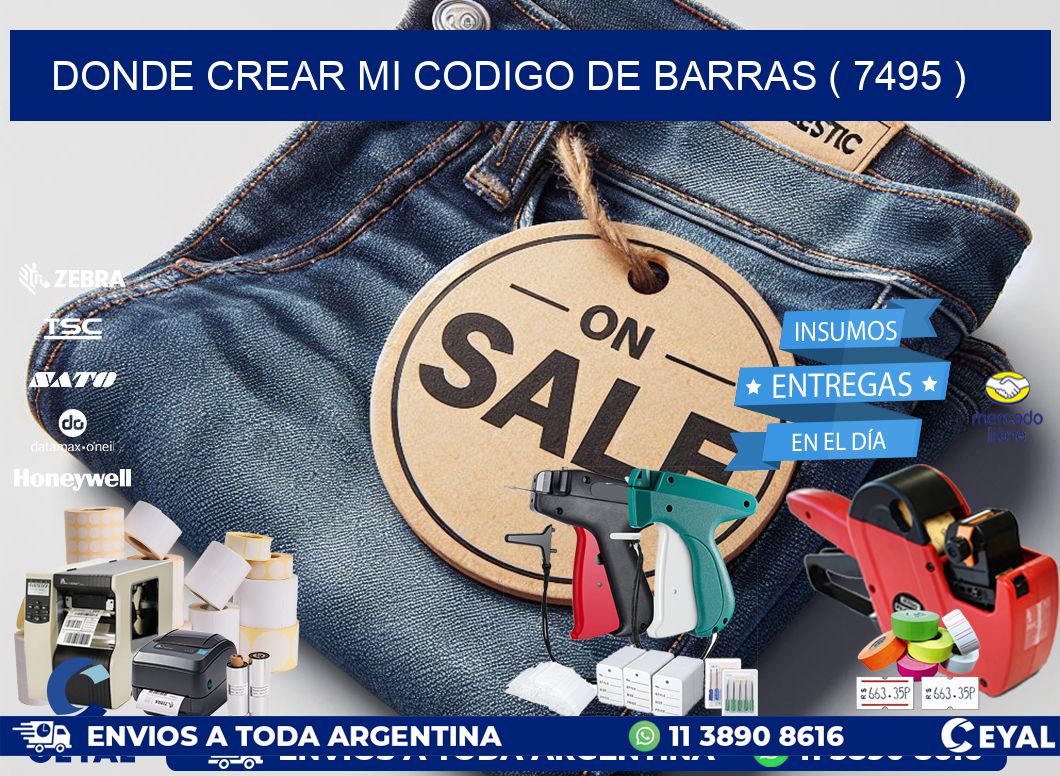 DONDE CREAR MI CODIGO DE BARRAS ( 7495 )