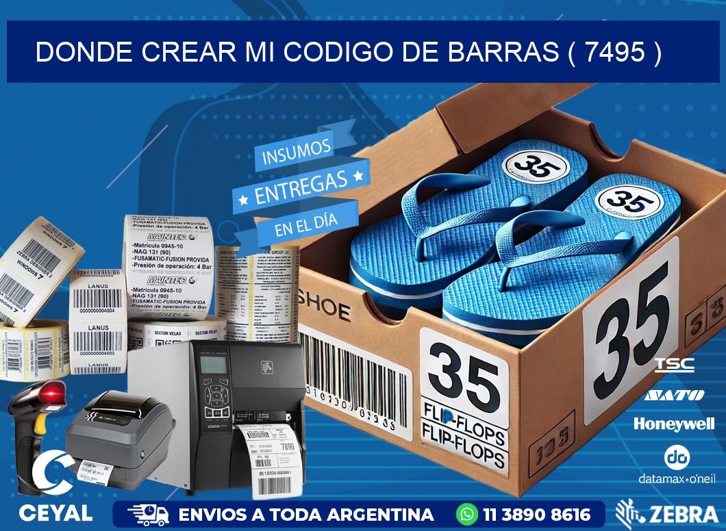 DONDE CREAR MI CODIGO DE BARRAS ( 7495 )