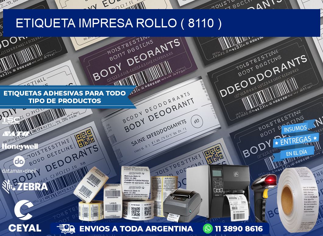 ETIQUETA IMPRESA ROLLO ( 8110 )