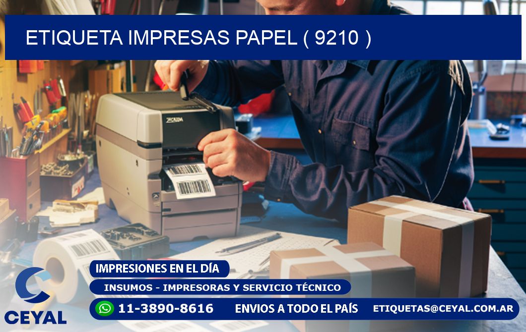 ETIQUETA IMPRESAS PAPEL ( 9210 )