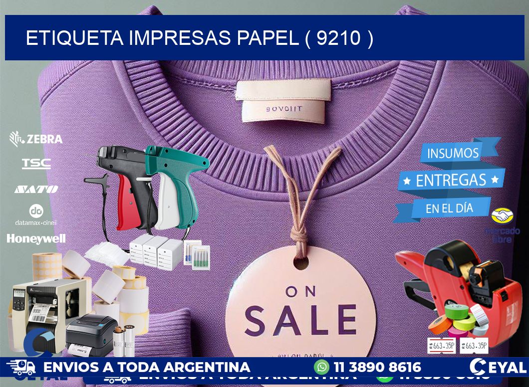 ETIQUETA IMPRESAS PAPEL ( 9210 )