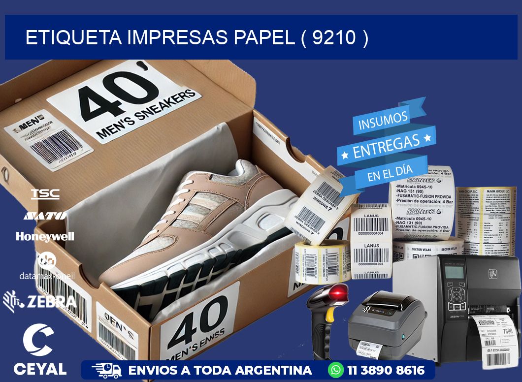 ETIQUETA IMPRESAS PAPEL ( 9210 )